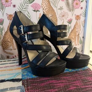 Michael Kors Black Strappy Heels